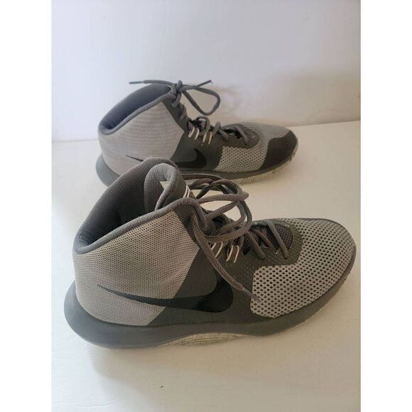 Nike Air Precision Men's Gray And White Hi Top Lace-Up Sneakers Size 9 - Picture 3 of 7